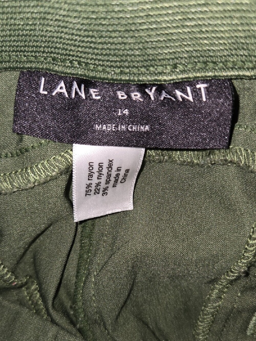 Lane Bryant Olive Green Ankle Pants - Picture 3 of 4